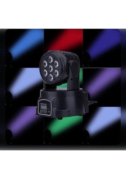 7X12 LED Robot Işık Sese Duyarlı Sahne Işık Sistemi Disko Işık Parti Robot Işık