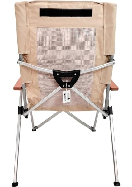 Katlanır Kamp Piknik Sandalyesi - Madfox Haven - 6 Kademeli - Bej - 547282 - Taşıma Çantalı indirimleri