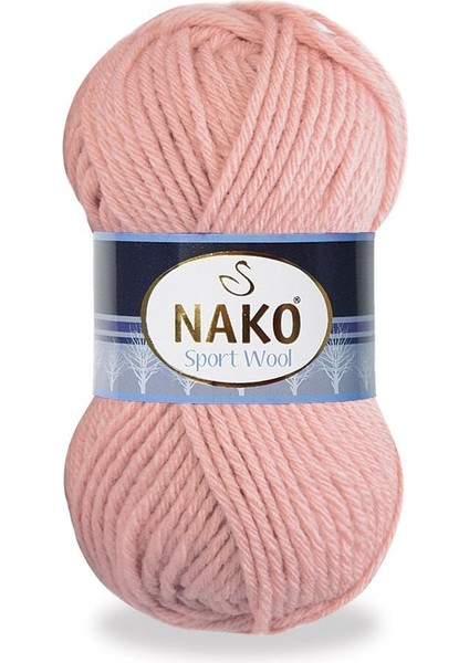 5 Adet Sport Wool 2406 Açık Krem Pembe El Örgü iplikleri Yelek Hırka ipi Atkı Kazak ipliği