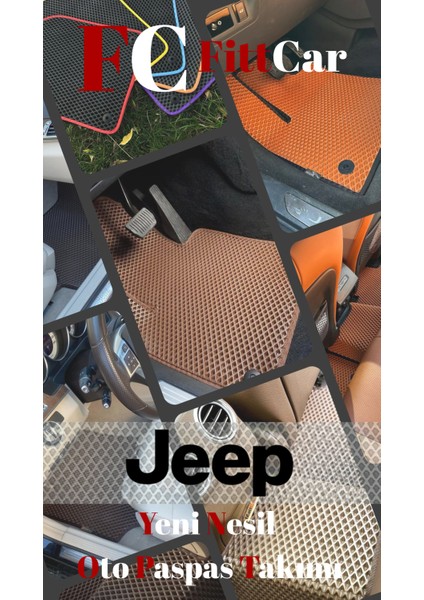 Fittcar Jeep Cherokee Kl 2014 - 2024 Akıllı Oto Paspas Takımı Eva Mat