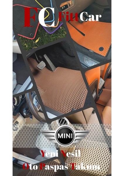 Fittcar Mini Cooper R56 2007 - 2014 Akıllı Oto Paspas Takımı Eva Mat