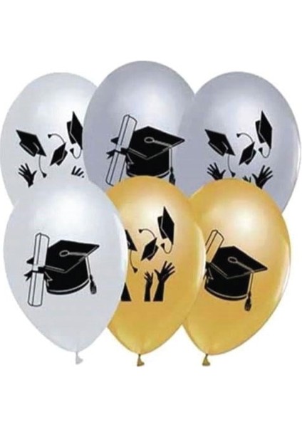 Balon Baskılı Mezuniyet Balonu 8li Paket