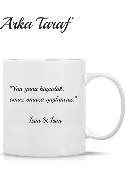 Erkek Kardeş Temalı Kişiye Özel Baskılı Kupa fiyatları