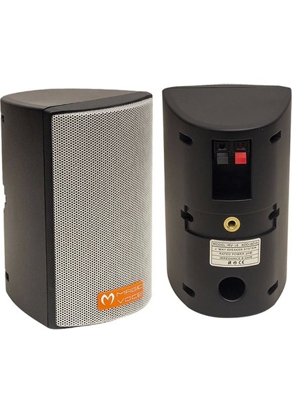 Magıcvoıce Mv-16 7.5 cm 30 Watt Siyah Sütun Hoparlör 2li Takım