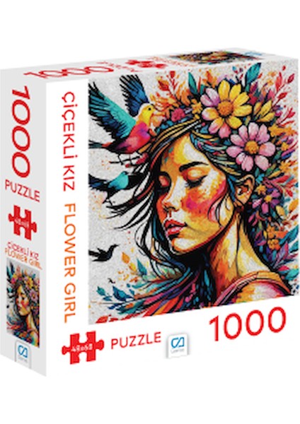 Çiçekli Kız Puzzle 1000 Parça CA1000-7048