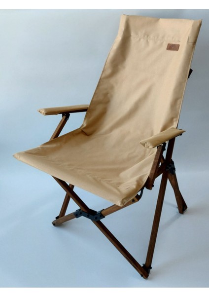 Ahşap - Kollu Katlanır Kamp Sandalyesi - Koyu Ceviz Iskelet - Camel Kılıf - Camel Çanta fiyatları