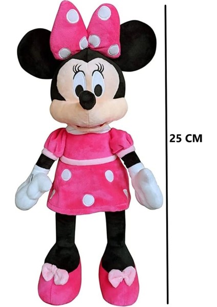 Peluş Oyuncak 25 Cm. Minnie Mickey Mouse Miki Mini Maus Ithal Kaliteli Fare