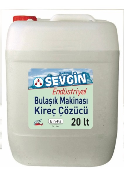 Endüstriyel Bulaşık Makinesi Kireç Sökücü 20 kg
