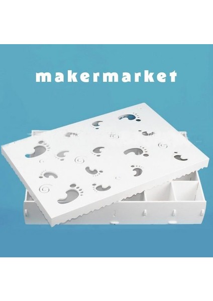 Ayak Izi Temalı Çekmeceli Bebek Organizeri