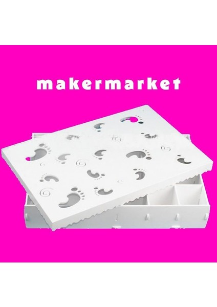 Ayak Izi Temalı Çekmeceli Bebek Organizeri fiyatları