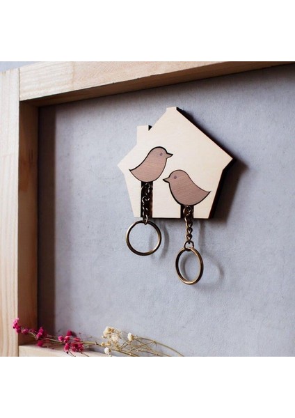 Kuş Evi Anahtarlık Askısı