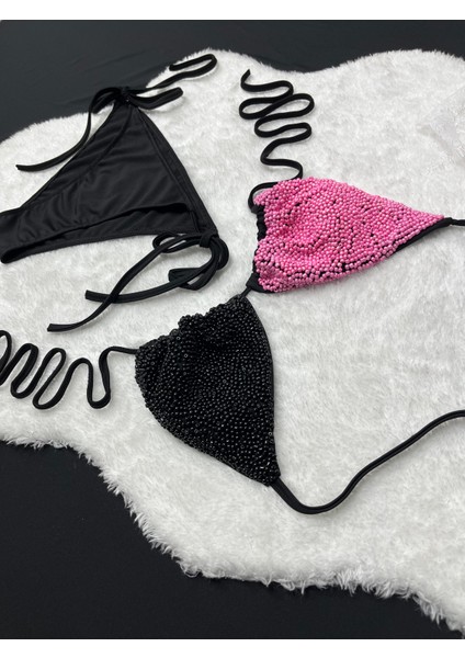 Özel Tasarım Porselen Boncuk Işlemeli Sexy Brazilian Beach Club Luxury Kadın Bikini Takımı fırsatları