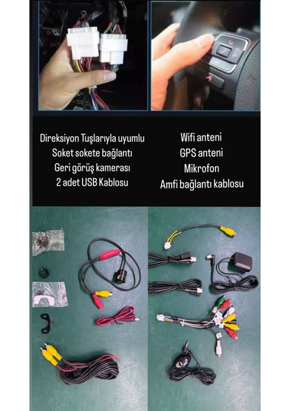 Dacia Duster ve Sandero 2008-2013 Yıl Uyumlu 9 Inç Android Multimedya Carplay+Android Auto+Navigasyon