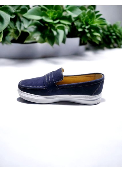 Erkek Nubuk Deri Siyah Beyaz Taban Dikişli Rahat Günlük Ayakkabı fiyatları