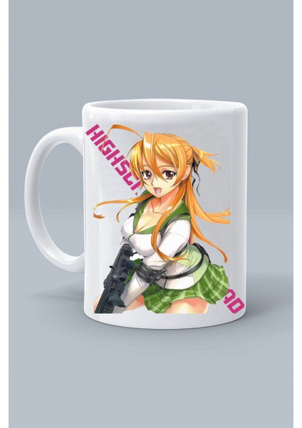 rei Miyamoto Karakter Anime Highschool Of The Dead Tasarım Baskılı Beyaz Klasik Kupa Bardak