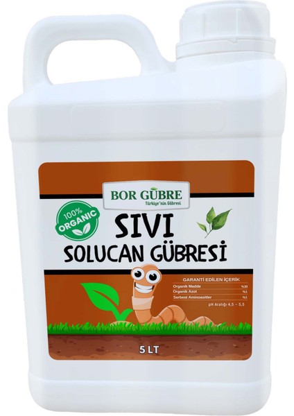 Organik Sıvı Solucan Gübresi 5lt fiyatları