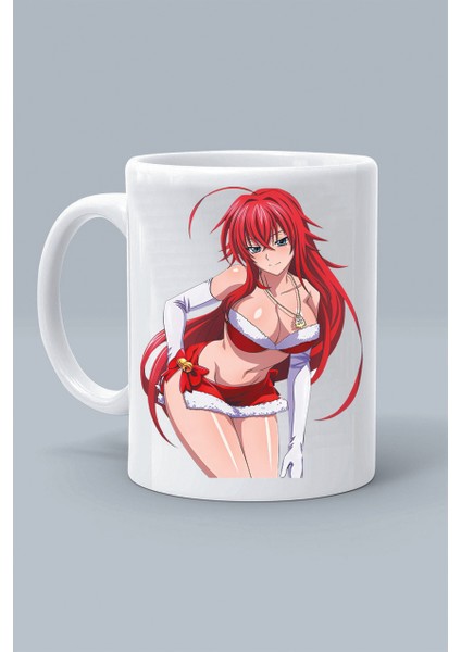 karakter Rias Gremory Anime High School Dxd Tasarım Baskılı Beyaz Klasik Kupa Bardak