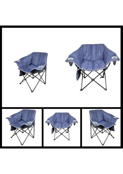 Uyguna-Yakala Lacivert Nevgrande Comfort Katlanabilir Kamp Sandalyesı-Tab.073