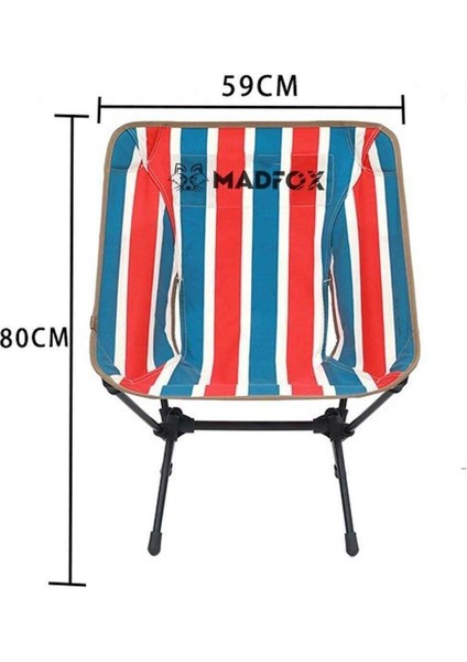 Madfox Infinity Ultralight Katlanır Kamp Sandalyesi Retro Çizgili