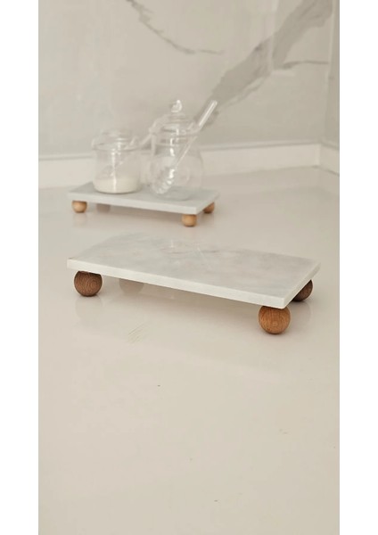Büyük Boy Mermer Yağdanlık Altlığı | Sunumluk | Stant 23X11X4