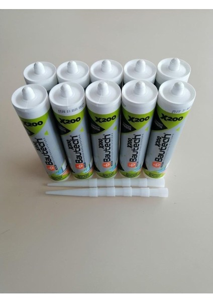 X200 Slikonize Beyaz Mastik 500 gr 10 Adet