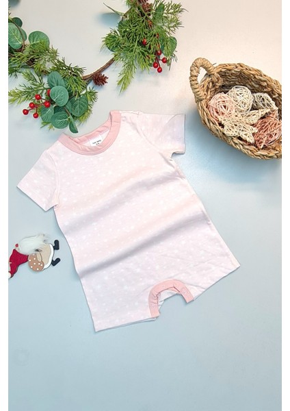 Bebek Yazlık Kısa Kol Şort Tek Parça Çıtçıtlı Tulum Zıbın Hediyelik