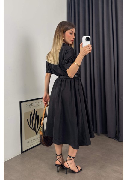 Siyah Saten Gömlek Etek Takım fırsatları