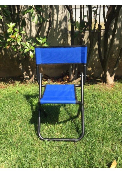 Tek Kişilik Vrg L Çok Amaçlı Sandalye Tekli Mavi Metal Katlanabilir