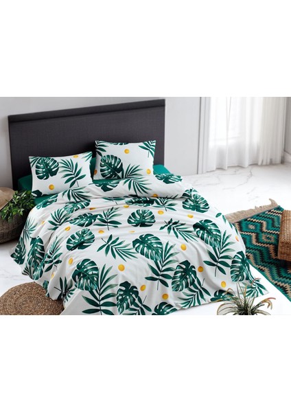 Doğal Pike Baskılı King 240X230CM Tropica Yeşil