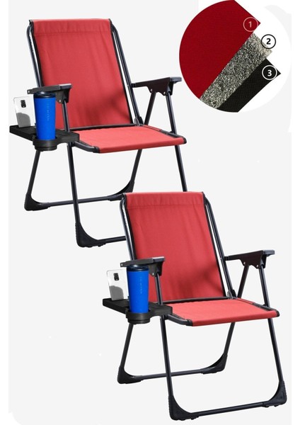Katlanır Koltuk Piknik Sandalyesi Kamp Sandalyesi Bardaklık Plaj Koltuk 2 Adet fiyatları