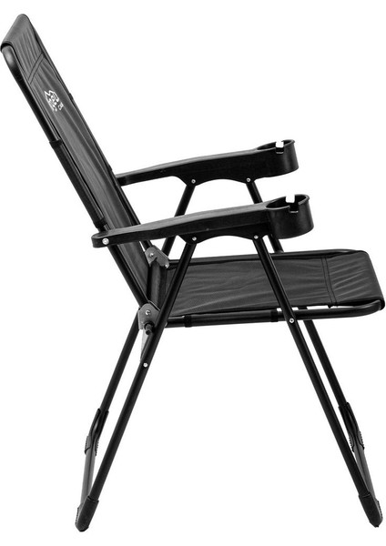 Katlanabilir Kamp Sandalyesi - Rest - Bardaklıklı - Argeus - Siyah indirimleri