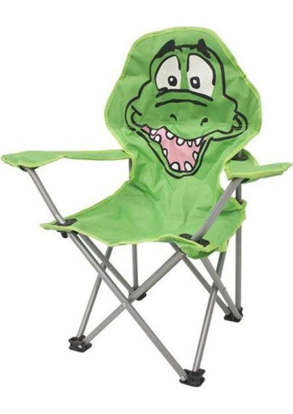 Timsah Desenli Katlanabilir Çocuk Kamp Sandalyesi