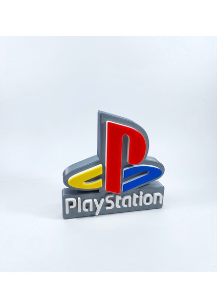 Playstation Retro Logo 3D Baskı Dekor