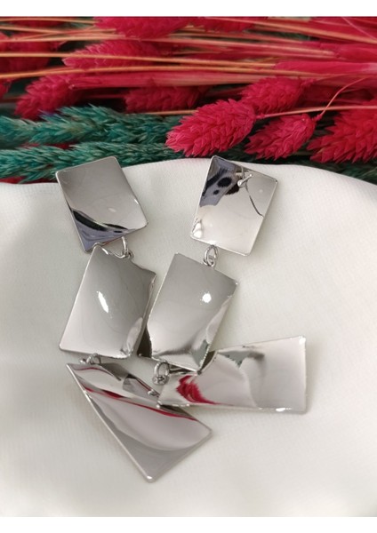 Büyük Sarkıt Küp Metal Silver Küpe fiyatları
