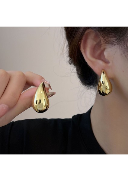 Bottega Büyük Metal Gold Küpe