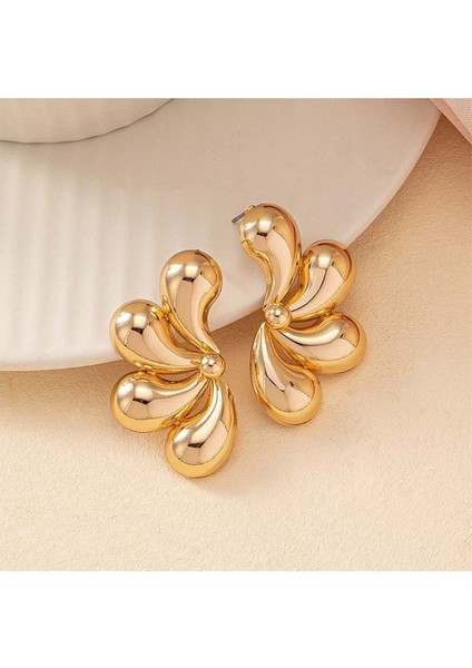 Bukle Yarım Metal Gold Küpe fiyatları
