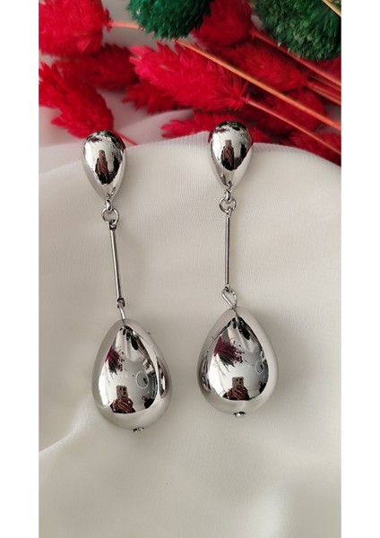 Damla Bottega Metal Silver Küpe