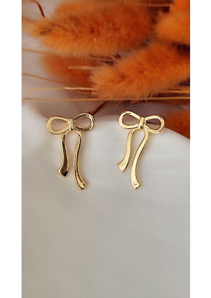 Fiyonk Sarkıt Küçük Metal Gold Küpe