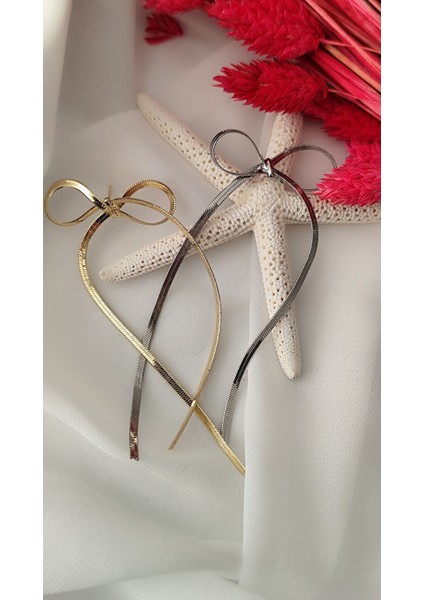 Balık Sırtı Fiyonk Metal Silver Küpe modelleri