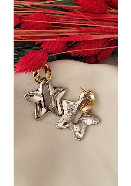 Yıldız Metal Silver Gold Silver Küpe fiyatları