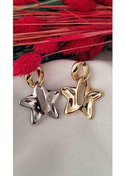 Yıldız Metal Silver Gold Silver Küpe modelleri