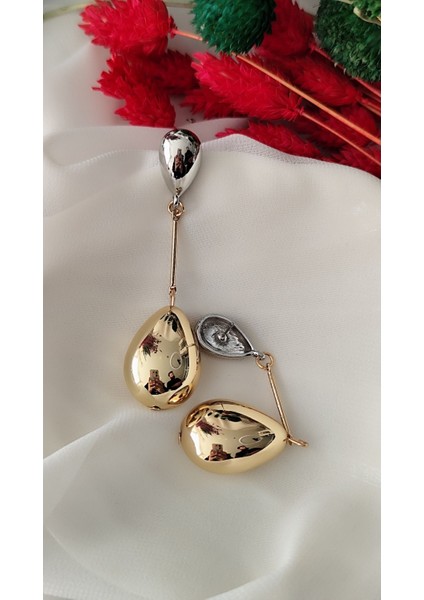 Damla Bottega Metal Silver Gold Küpe fiyatları