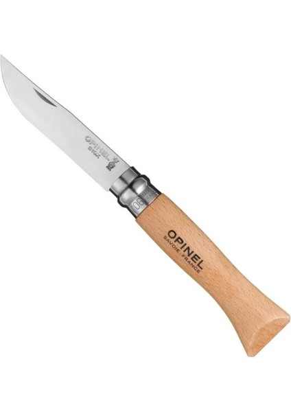 Inox 6 No OP-123060 Kayın Saplı Paslanmaz Çelik Çakı