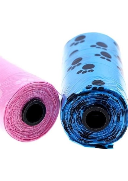 4lü Evcil Hayvanlar Için Pati Desenli Kedi Köpek Kaka Poşeti Torbası