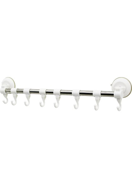 Mutfak Askısı 8 Kollu Pls - Vantuzlu - Metal Çubuklu (4767) - TGR1568-7779