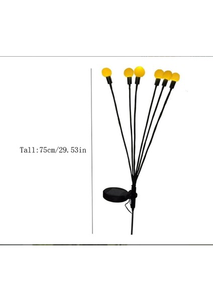 8 Led'li Güneş Enerjili Bahçe Çiti Aydınlatma Lamba (Sarı) - TGR6128-8698