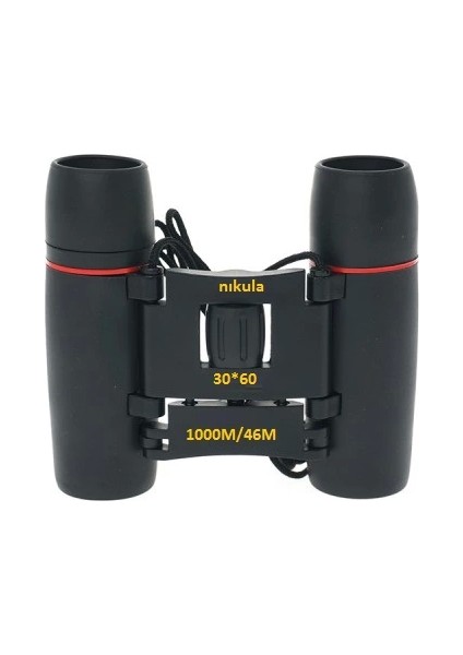 30X60 Cepte Taşımalı Kauçuk Kaplamalı Mini Dürbünsiyah - TGR7842-3455