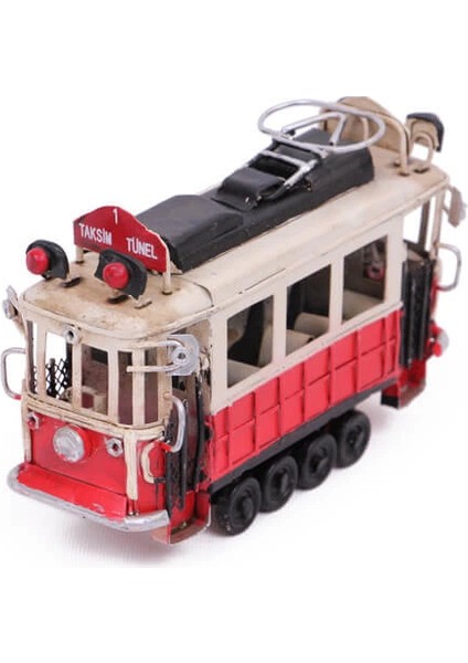 Dekoratif Metal Taksim Tramvay Küçük - TGR7922-1794