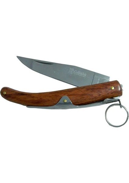 Okapi GC2079A Kahverengi Cep Çakısı 20CM - Manuel Ahşap Sap - TGR6553-8908