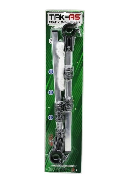Plastik Kulplu Küpeşte Makaralı Katlanır Çamaşır Askısı (4767) - TGR8673-5150